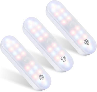USB Oplaadbare Bewegingssensor Verlichting met Dimbare Helderheid voor Keuken en Gang - 3 Kleuren en 3 Modi (3 stuks)