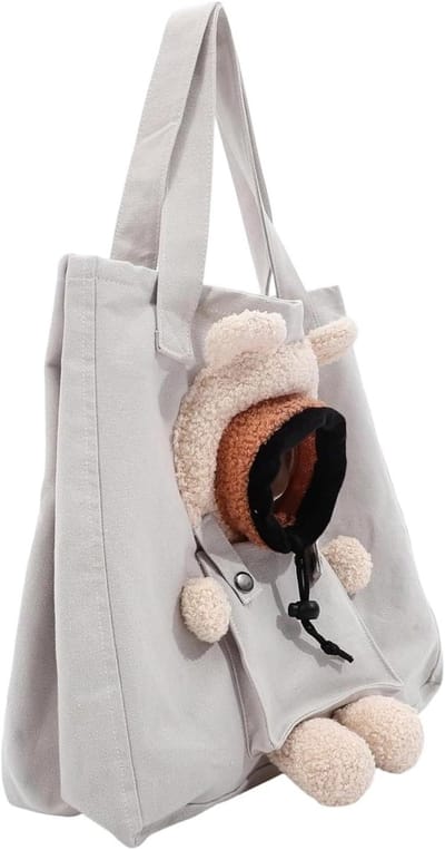 Honden Draagtas - Canvas Tas - Veilig Vervoer - Ademend Ontwerp - 35 x 20 x 3 cm - Met Letters