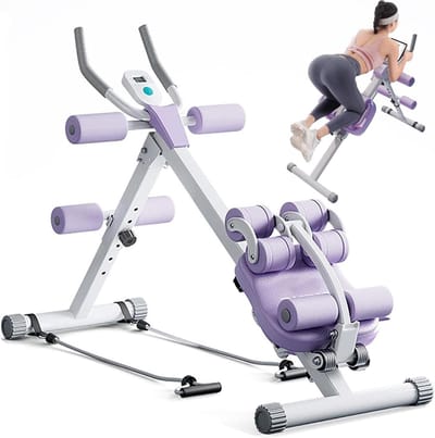 Ab Machine - Buikspierbank - Full Body Training - Zelf Rebound Functie - 150 kg Capaciteit - Zwart