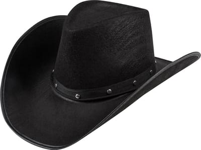 Boland - Hoed cowboy Wichita zwart Zwart - 59 - Volwassenen - Unisex - Cowboy - Indiaan
