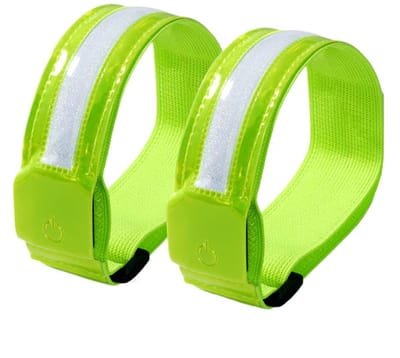 LED Reflecterende Sportarmband voor Nacht Veiligheid – Hardlopen, Fietsen en Wandelen - Verstelbare Glow Armband - Veiligheidsreflector Armriem Outdoor