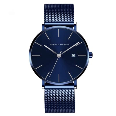 Hannah Martin Blauw Heren Horloge | Verstelbaar | Horloges | Blauw | Luxe Geschenkdoos