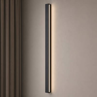 Lucande LED wandlamp Kinsley, 90 cm, zwart, dimbaar, CCT