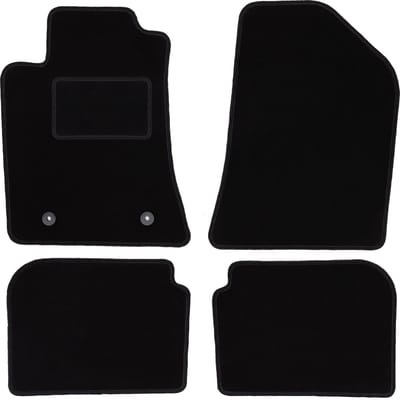 Zwarte veloursmatten voor: Toyota Avensis II T25 stationwagen, liftback, sedan (2003-2009)