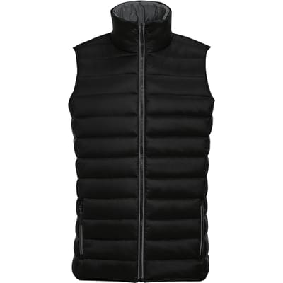 SOLS Heren Wave Gevoerde Waterafstotende Bodywarmer/Gilet (Zwart)