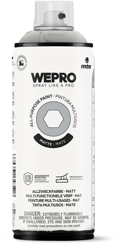 Spuitbus Grijs Panot Mat MTN WEPRO ALL-PURPOSE PAINT 400ML