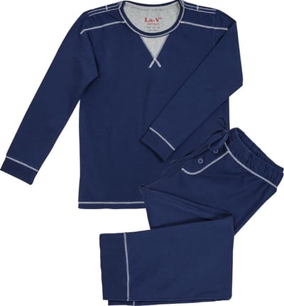 La-V pyjama sets voor jongens donkerblauw 140-146