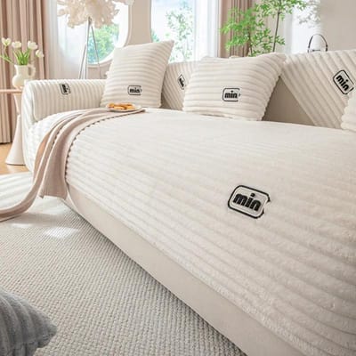 Superzachte Flanellen Pluche Gewatteerde Bank Handdoek Winter Warm Dikke Pluche Lijnen Bankhoes L-vormige Hoek Anti-slip Bankhoes 70x70cm 1pcs