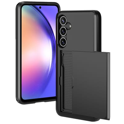 imoshion Hoesje met Pasjeshouder - Geschikt voor Samsung Galaxy A55 (5G) - Zwart