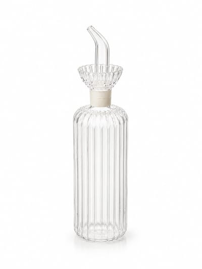 Bavary Oliefles 500 ml – Glazen Olie Dispenser – Met Schenktuit – Voor Olijfolie, Azijn, Dressing – Modern
