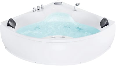 SENADO - Hoekbad whirlpool - Wit - 150 x 205 cm - Acryl