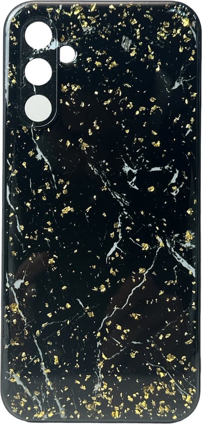 Silicone Hoesje Print - Backcover - Geschikt voor Samsung Galaxy A14 4G & 5G - Marmer Zwart