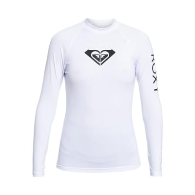 Roxy - UV Rashguard voor dames - Whole Hearted - Longsleeve - Bright White - maat L (40)