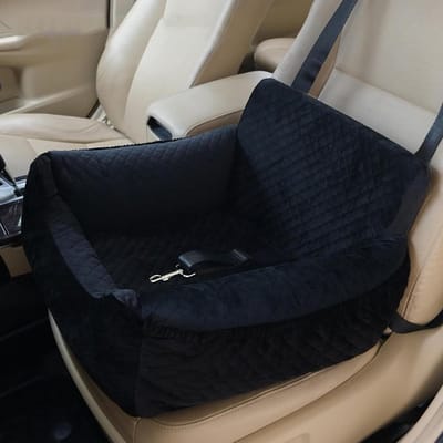 Hondenauto Zitje - Huisdier Autostoel - Veilig Reizen - Verhoogd Comfort - 55 x 58 x 20 cm - Zwart