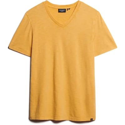 Superdry - Slub-T-shirt met V-hals en korte mouwen - Heren - T-shirts