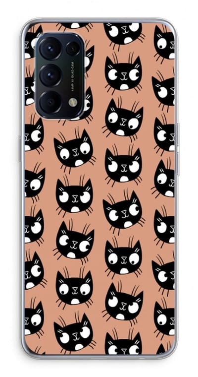 Case Company® - Hoesje geschikt voor Oppo Find X3 Lite hoesje - Kat - Soft Cover Telefoonhoesje - Bescherming aan alle Kanten en Schermrand