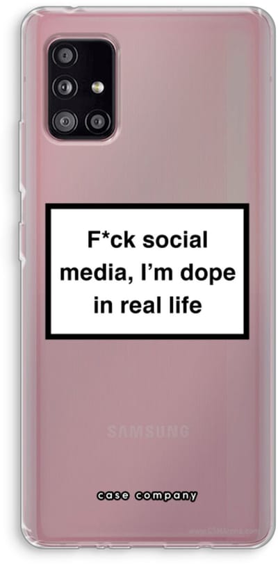 Case Company® - Hoesje geschikt voor Samsung Galaxy A51 5G hoesje - I'm dope - Soft Cover Telefoonhoesje - Bescherming aan alle Kanten en Schermrand