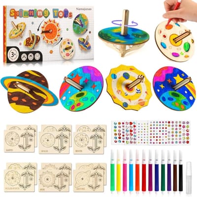Namajunas - Houten Tol - Houten buitenspeelgoed - Klassiek Educatief Speelgoed - Handgemaakte Houten Draaitol voor Kinderen - Buitenspeelgoed Jongens - Buitenspeelgoed Meisjes - Handgemaakte DIY-Speelgoed - Spelletjes kinderen - Cadeau - 12 Stuks