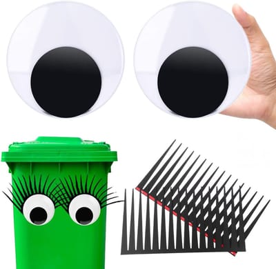 Grote Zelfklevende Wiebeloogjes van 7 Inch met Wimpers voor Decoratie en Creatieve Projecten (Verpakking van 4)