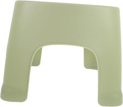 Voetenbankje Krukje - Toiletkrukje Opstapje - Badkamer Keuken - Stabiel Stevig PVC - 16 x 19.5 cm - Licht Groen