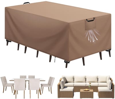 Dailygoods- Beschermhoes Waterdicht - Afdekzeil Tuintafel - Oxford-stof 420D - UV-bescherming - Winddicht - Rotan Meubelhoes 220x100x75 cm - Tuinmeubelhoes