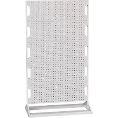 Bott stationair geperforeerd paneelsysteem Perfo Rack, 10 geperforeerde panelen, B 1000 x D 550 x H 1775 mm, staal, lichtgrijs RAL 7035/lichtgrijs RAL 7035