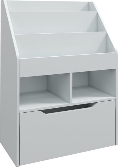 Vakkenkast – Smalle Boekenkast – Staande Opbergkast - wandkast– Modern Design – Grijs – Ruimtebesparend