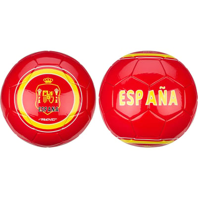 Avento Voetbal Glossy - World Soccer - Rood/Geel - Spanje - Maat 5 - ⌀ ca. 22 cm