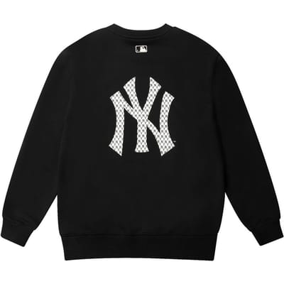MLB Vintage New York Yankees Amerikaans Retro Los Geborduurd Logo Lange Mouwen Sweatshirt Unisex sweatshirt Zwart 31MTM1041-50L XS black