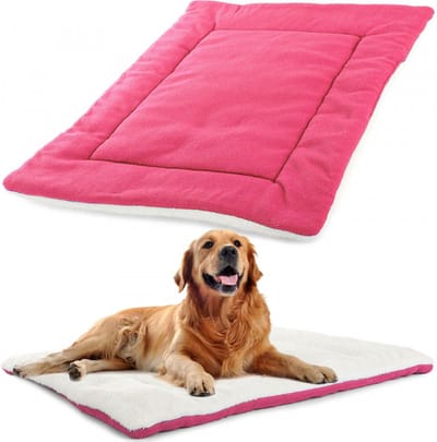 Warmhoudende Dierenmat / Deken / Hondenmat | Dieren Deken / Kattenmand / Hondenmand | Dierenbed | Extra Warm - Roze (75x55)