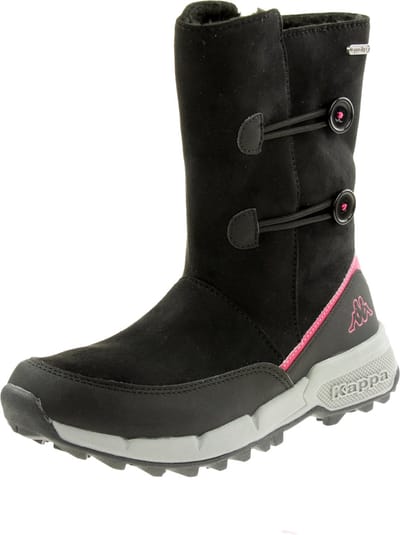 Kappa Kids enkellaarsjes winterschoenen laarzen 260901K zwart roze