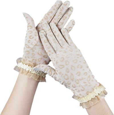1 Paar Zwarte Zonnebescherming Kant Handschoenen voor Vrouwen - Sexy Vintage Opera Handschoenen voor Bruiloften en Feestjes, Rekbare Stijl