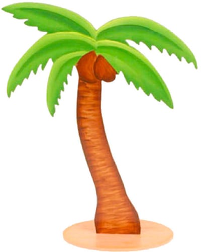 CHAKS - Houten palmboom decoratie 15 cm op sokkel
