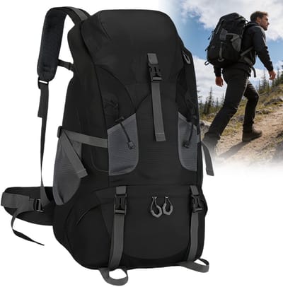 Wandelrugzak 69L - Lichtgewicht & Waterafstotende Outdoor Rugzak - voor Hiking & Camping - Zwart