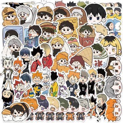 1050 stuks Volleybal Haikyuu! Graffiti Stickers Anime Voor Telefoon Fles Scrapbook Reistas Diy Esthetische Stickers Creatieve Cadeaus