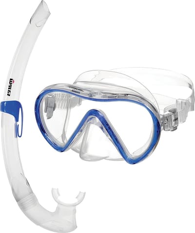 Aquazone Combo Vento - Volwassenen Uniseks Masker en Snorkel Set met Snorkeluitrusting Snorkelmasker