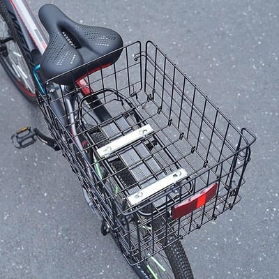 Fietsmand Achter - Fietstas Mand - Bagage Vervoeren - Opvouwbaar Ontwerp - 37x27x20 cm - Zwart