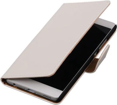 Wit Effen booktype cover hoesje voor LG K4 (2016) K120E