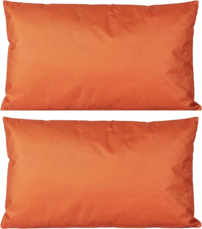 2x Bank/sier kussens voor binnen en buiten in de kleur oranje 30 x 50 cm - Tuin/huis kussens