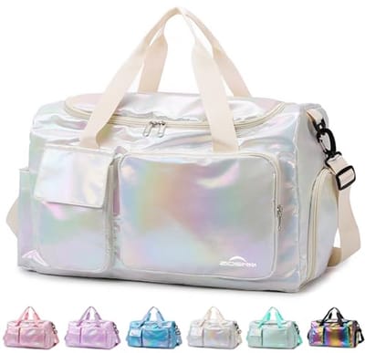 ZIOISNM Sporttas voor dames, elegante sporttas met schoenenvak, waterdichte reistas, ideaal voor fitnessstudio - ShopVlot
