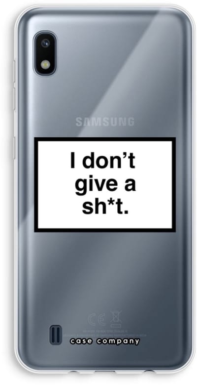 Hoesje geschikt voor Samsung Galaxy A10 hoesje - Don't give a shit - Soft Cover Telefoonhoesje - Bescherming aan alle Kanten en Schermrand