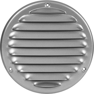Metalen ventilatierooster rond 100 mm grijs - MR100P - RAL9006