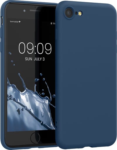 kwmobile telefoonhoesje geschikt voor Apple iPhone SE (2022) / iPhone SE (2020) / iPhone 8 / iPhone 7 - Hoesje voor smartphone - Back cover in marineblauw