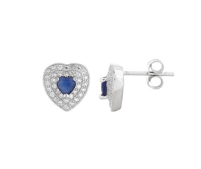 Montebello Oorbellen Phlomis - 925 Zilver Gerhodineerd - Hart - ∅10mm