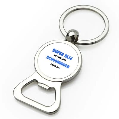 Akyol - super blij met een lieve schoonbroer zoals jij flesopener - Broer - de liefste schoonbroer - verjaardag - cadeautje voor broer - broer artikelen - kado - geschenk - 9 bij 3 cm