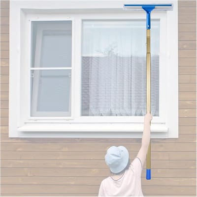 Raamreinigingsset - Raamwisser Stok - Hoge Ramen Zemen - Uitschuifbare Telescoopsteel - Tot 440cm