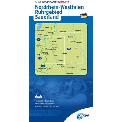 Anwb*wegenkaart Duitsland 6. Nordrhein-Westfalen/ Ruhrgebied/Sauerland - Anwb Wegenkaart