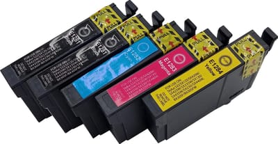 KATRIZ® huismerk ink Epson 2x T1281 Zwart + 1x T1282 Cyaan + 1x T1283 Magenta + 1x T1284 Geel | 5 stuks