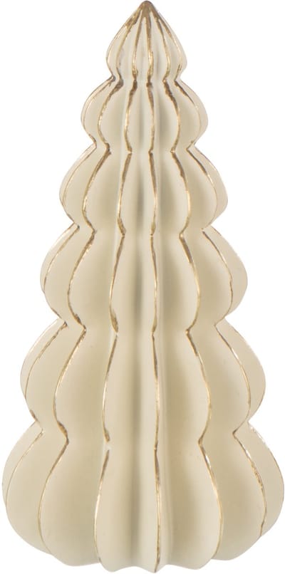 J-Line decoratie Boom Origami - polyresin - wit/goud - small
