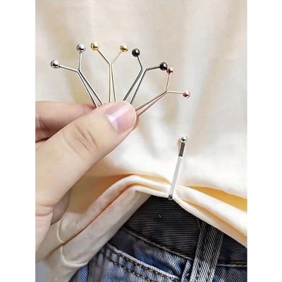 4 stuks Onzichtbare U-vormige Tailleklemmen, Tailleclip, Geen Spijkers, Geen Naaien Broek Tailleverkleiner, Broekspijp Fixator, Mouwlengte Versteller, Gordijnklem zilver